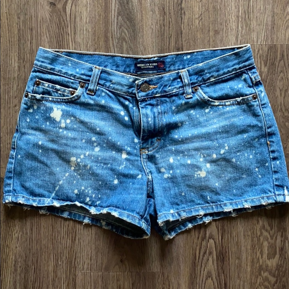 American Eagle Distressed Bleached Jean Shorts